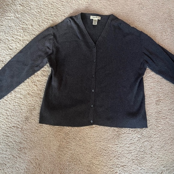 Eddie Bauer Sweaters - Classic Black Button-Up Cardigan